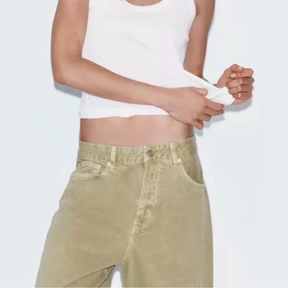Zara Olive Green Jeans